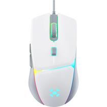 Mouse Gamer Fortrek Crusader, Conexão USB, 12800 DPI, RGB, Cabo Nylon Trançado (têxtil) 1.7 Metros, Software de Personalização, Branco - 83910