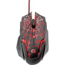 Mouse Gamer Fortrek Spider 2 USB 6 Botões 3200DPI OM705 Led vermelho