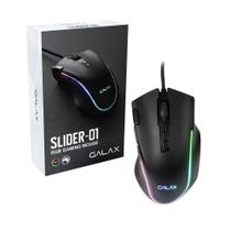 Mouse gamer galax slider-01, 7200 dpi, 8 botões, rgb, preto