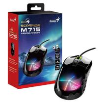 Mouse Gamer Genius Scorpion M715 RGB 7200 DPI 6 Botões Preto