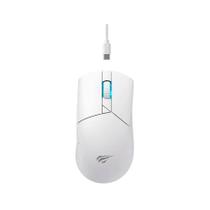Mouse Gamer Havit MS966S, 10000DPI, Com fio (USB-C) + 2.4G (USB) + Bluetooth 5.2, 7 Botões Branco