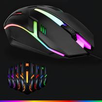 Mouse Gamer Iluminação RGB 07 Cores DPI Ajustável com Fio