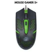 Mouse Gamer Jogo Cabo 1,20m DPI Ajustável Fps 5+ Verde