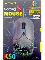 Mouse Gamer Jogo Com Fio K30 Aoas Com Led 3200 Dpi Turbo Nf