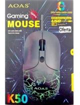 Mouse Gamer Jogo Com Fio K30 Aoas Com Led 3200 Dpi Turbo Nf