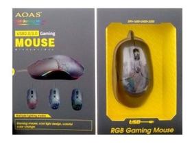 Mouse Gamer Jogo Com Fio K30 Aoas Com Leds 3200 Dpi Jogador