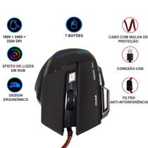 Mouse gamer led com fio 7 botoes 3200 dpi usb weibo x7 Mouse gamer led com fio 7 botoes 3200 dpi usb weibo x7