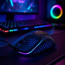 Mouse Gamer LED RGB 4 Botões 1200 DPI Hrebos HS-189