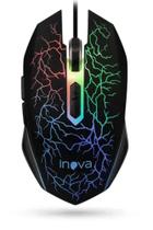 Mouse Gamer LED RGB com Fio 2400DPI 6 Botões Ergonômico para Computador Notebook
