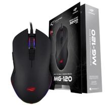 Mouse Gamer LED RGB Software Macro 3200 Dpi com fio USB 6 Botões C3Tech MG-120Bk