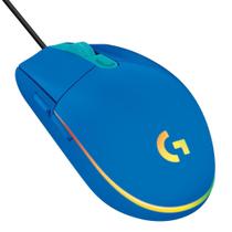 Mouse Gamer Logitech G203 LIGHTSYNC RGB, Efeito de Ondas de Cores, 6 Botões Programáveis e Até 8.000 DPI, Azul - 910-005795