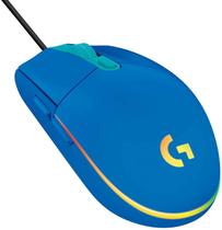 Mouse Gamer Logitech G203 LIGHTSYNC RGB, Efeito de Ondas de Cores, 6 Botões Programáveis e Até 8.000 DPI - Azul