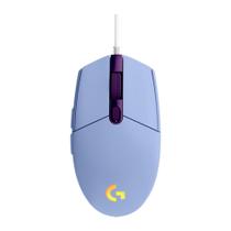 Mouse Gamer Logitech G203 LIGHTSYNC RGB, Efeito de Ondas de Cores, 6 Botões Programáveis e Até 8.000 DPI, Lilás - 910-005852