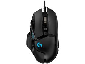 Mouse Gamer Logitech Óptico 16000DPI 11 Botões - G502 HERO Preto