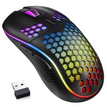 Mouse Gamer MELOGAGA - Design Honeycomb, 1200-7200 DPI, RGB Branco