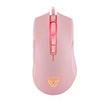Mouse Gamer Motospeed V70 Pink 6400dpi USB Design 7D Rosa