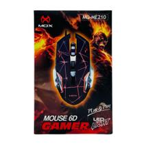 Mouse Gamer Mox Com Cabo USB Em Tecido E Luz De LED