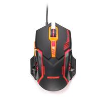 Mouse Gamer Multilaser MO270 - Preto e laranja