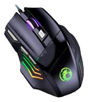 Mouse Gamer Óptico Com Led Rgb Usb Exbom Cor Preto 3200 Dpi