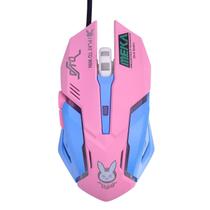 Mouse Gamer OW com LED RGB - Respiração Retroiluminada - USB com Fio para PC e Mac