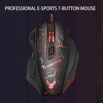 Mouse gamer para jogo computador X7 USB LED laser 7 Botões Profissional 3200DPI NF