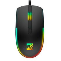 Mouse Gamer Para Jogos RGB Preto 4 Botões 1000 DPI - Leonora