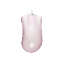 Mouse Gamer PC Rosa USB Iluminação LED Branco Design Ergonômico Clique Suave