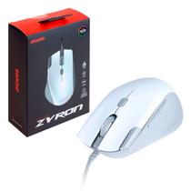 Mouse Gamer Pcyes Zyron RGB 12800 DPI 6 Botões Branco