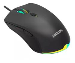 Mouse Gamer Philips Com Fio Usb 2400Dpi 6 Botões