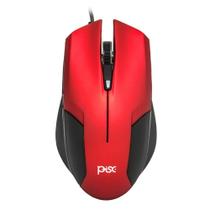 Mouse Gamer Pisc Fighter USB 6 Botões 2000DPI Preto/Vermelho 1878