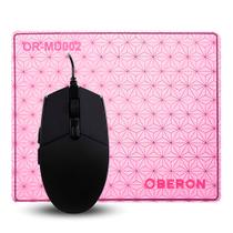 Mouse Gamer Preto RGB para Jogo com Mousepad Oberon OR-MU002