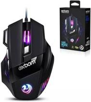 Mouse Gamer Profissional 3200 DPI Com Fio USB 7 Botões RGB Cabo Nylon 1.5m Mouse para jogos Preto MS-G260 - EXBOM