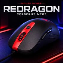 Mouse Gamer Redragon Cerberus M703 RGB 7200 DPI Sensor Pixart 1000Hz 6 Botões Programáveis Mouse Gamer Redragon Cerberus M703 RGB 7200 DPI Sensor Pixart 1000Hz 6 Botões Programáveis