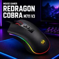 Mouse Gamer Redragon Cobra M711 V3 RGB USB Pixart PMW3327 12400 DPI 8 Botões Programáveis Mouse Gamer Redragon Cobra M711 V3 RGB USB Pixart PMW3327 12400 DPI 8 Botões Programáveis