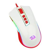 Mouse Gamer Redragon Cobra, RGB, 12400DPI, 8 Botões, Branco e Vermelho - M711C