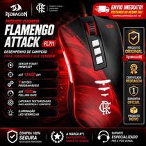 Mouse Gamer Redragon Flamengo Attack Preto e Vermelho LED Vermelho Mouse Gamer Redragon Flamengo Attack Preto e Vermelho LED Vermelho