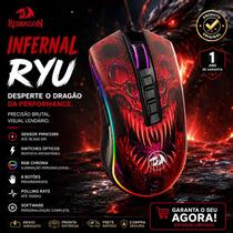 Mouse Gamer Redragon Infernal Ryu RGB 16000 DPI PMW3389 Switch Óptico Original Envio Imediato Mouse Gamer Redragon Infernal Ryu RGB 16000 DPI PMW3389 Switch Óptico Original Envio Imediato