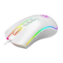 Mouse Gamer Redragon King Cobra 2 Lunar, RGB, 24000 DPI, 7 Botões Programáveis, USB, Branco