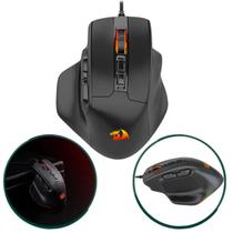 Mouse Gamer Redragon M806 Bullseye RGB 12400 DPI UltraLeve Honeycomb Preto