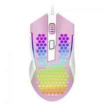 Mouse Gamer Redragon Reaping Elite, RGB, 6 Botões Programáveis, 32000 DPI, Pink/White, M987PW-P