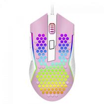 Mouse Gamer Redragon Reaping Elite, RGB, 6 Botões Programáveis, 32000 DPI, Pink/White