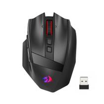 Mouse Gamer Redragon Rind Pro Sem Fio 26000 Dpi Rgb Preto