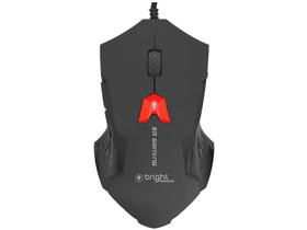 Mouse Gamer RGB Bright Óptico 2400DPI - 6 Botões 462 Preto