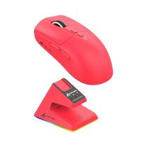 Mouse Gamer RGB Sem Fio Attack Shark X6 Com Base De Carregamento Magnética 26000DPI 1KHZ PixArt