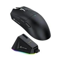 Mouse Gamer RGB Sem Fio Bluetooth Shark X11 Ultra Leve Com Dock De Carregamento Magnético Em Modo