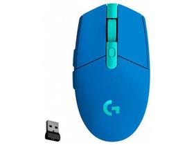 Mouse Gamer RGB sem Fio Logitech G Óptico - 12000DPI 6 Botões G305 Azul