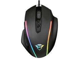 Mouse Gamer RGB Trust Óptico 10000DPI 8 Botões - GXT 165 Celox com Adesivo