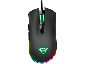 Mouse Gamer RGB Trust Óptico 15000DPI 7 Botões - GXT 900 Qudos