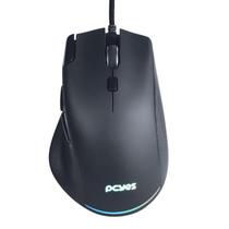 Mouse Gamer Rgb Zyron 12800 Dpi White Black Ergonômico Usb - PCYES