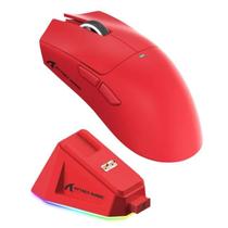 Mouse Gamer Sem Fio Attack Shark X11, 22000 DPI, 59G, Tri-Mode com Dock Magnético, RGB, Vermelho